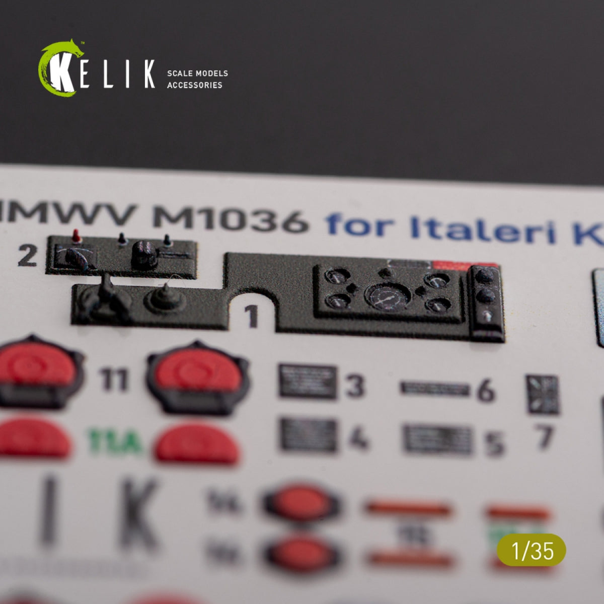 KELIK K35025 HUMVEE HMMWV M1036 with TOW Nato green version Interior 3D Decal for Italeri kit 1/35 – zdjęcie 3