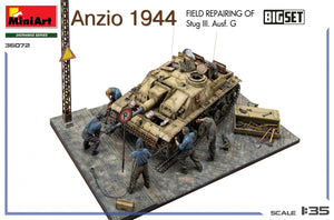 MiniArt 36072 Anzio 1944. Réparation sur le terrain d&amp;#39;un Stug III. Ausf. G. Grand coffret 1/35 – Bild 8
