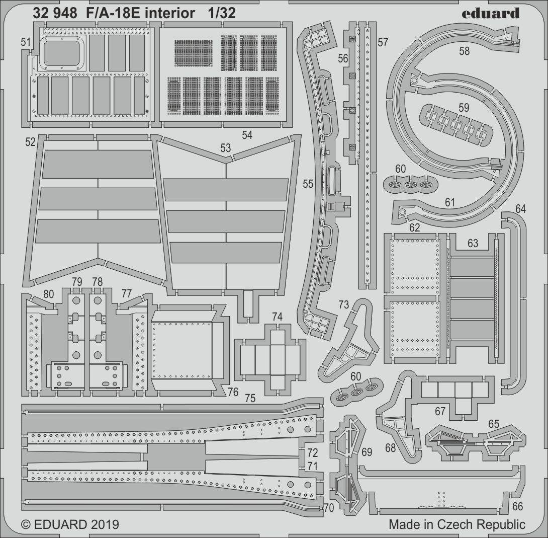 Eduard 32948 F/ A-18E interior 1/32 REVELL – zdjęcie 2