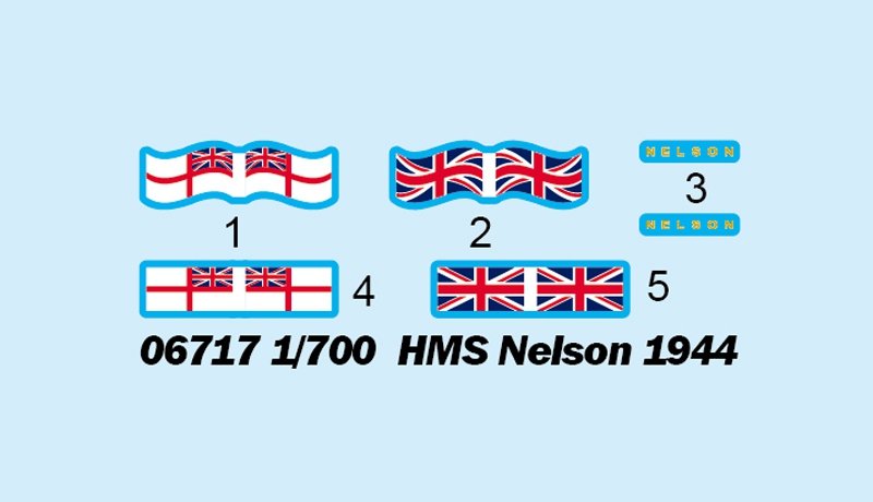 Trumpeter 06717 HMS Nelson 1944 1/700 – Bild 3