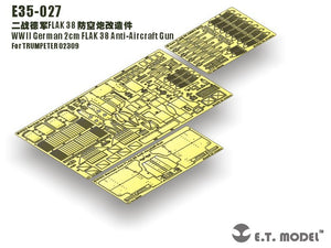 Maquette ET E35-027 Canon antiaérien allemand FLAK 38 de 2 cm de la Seconde Guerre mondiale (pour TRUMPETER 02309) (1/35)
