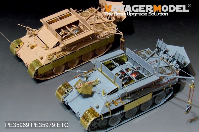 Maquette Voyager PE35979 Bergepanther Ausf.A allemand de la Seconde Guerre mondiale (type ancien, porte-outils Panther A) - Base pour TAKOM 2101 au 1/35 – Bild 15