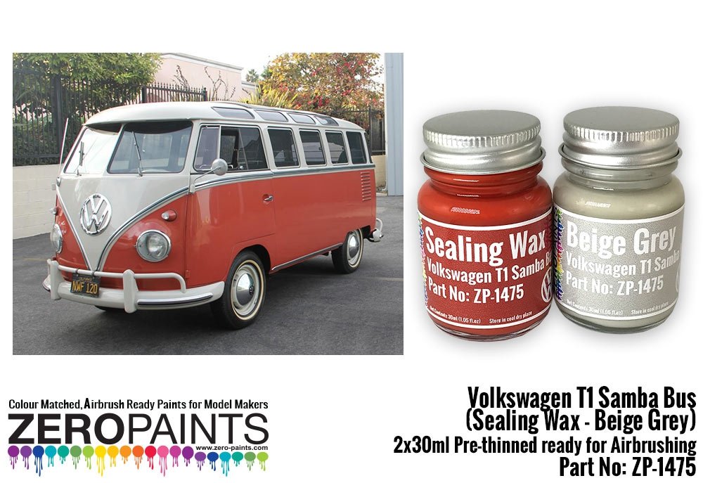 Peinture d&amp;#39;étanchéité Zero Paints ZP-1475-1 pour Volkswagen T1 Samba Bus - Gris 2 x 30 ml – image 2