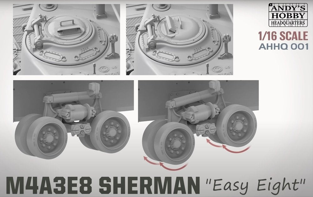 Andy&amp;#39;s Hobby Headquarters AHHQ-001 M4A3E8 Sherman « Easy Eight » 1/16 – image 4