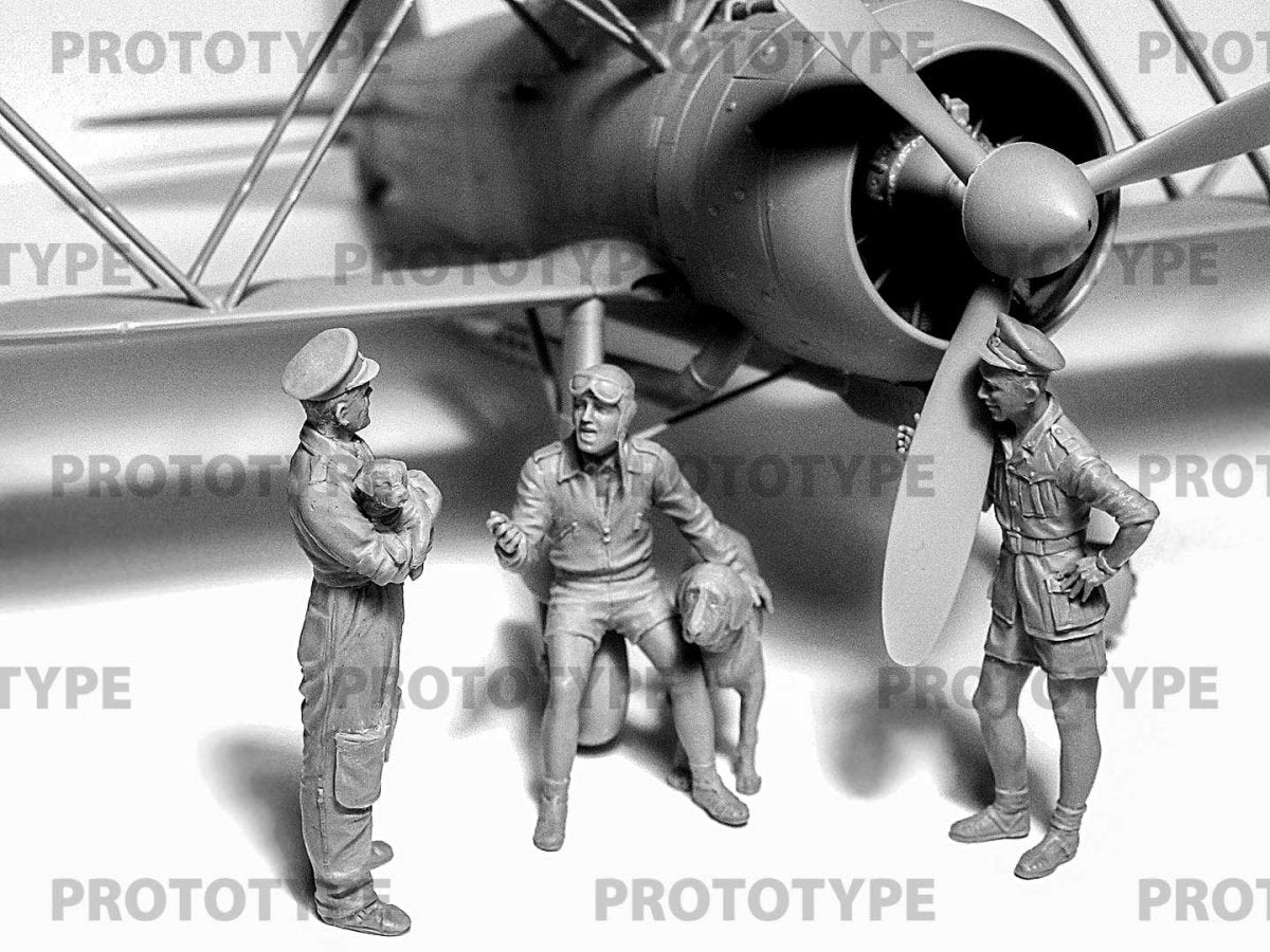 ICM 32025 CR. 42 Falco avec pilotes italiens en uniforme tropical 1/32 – immagine 5