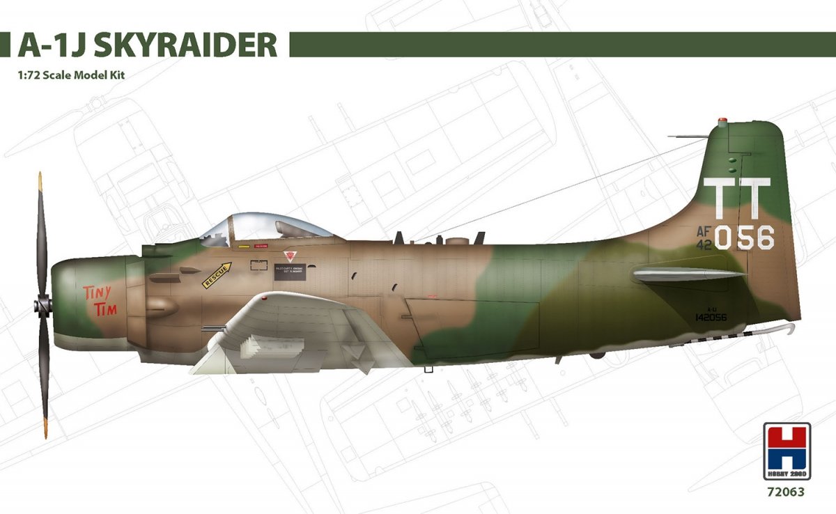 Hobby 2000 72063 A-1J Skyraider (HASEGAWA + CARTOGRAPHIE + MASQUES) 1/72