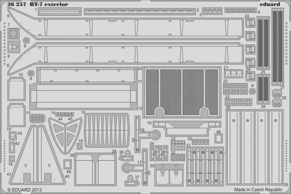 Eduard 36257 BT-7 extérieur 1/35 Tamiya