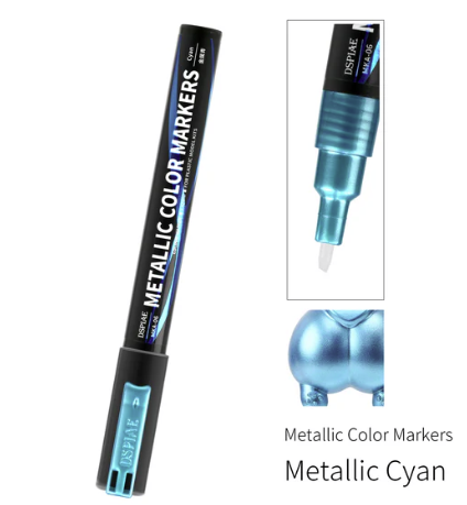 Marqueur de couleur métallique super cyan DSPIAE MKA-06