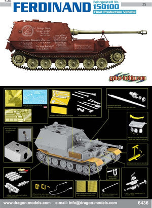Cyber ​​​​Hobby 6436 FERDINAND Fahrgestell Nr.150100 Production finale (1/35) – immagine 2
