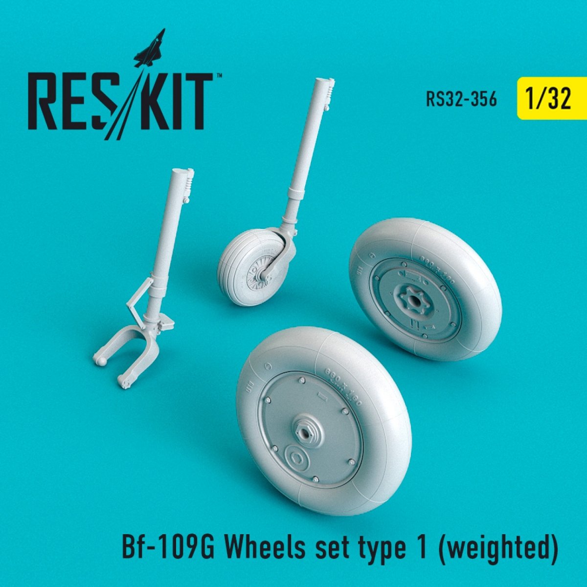 RESKIT RS32-0356 BF-109G JEU DE ROUES TYPE 1 (LESTÉ) 1/32