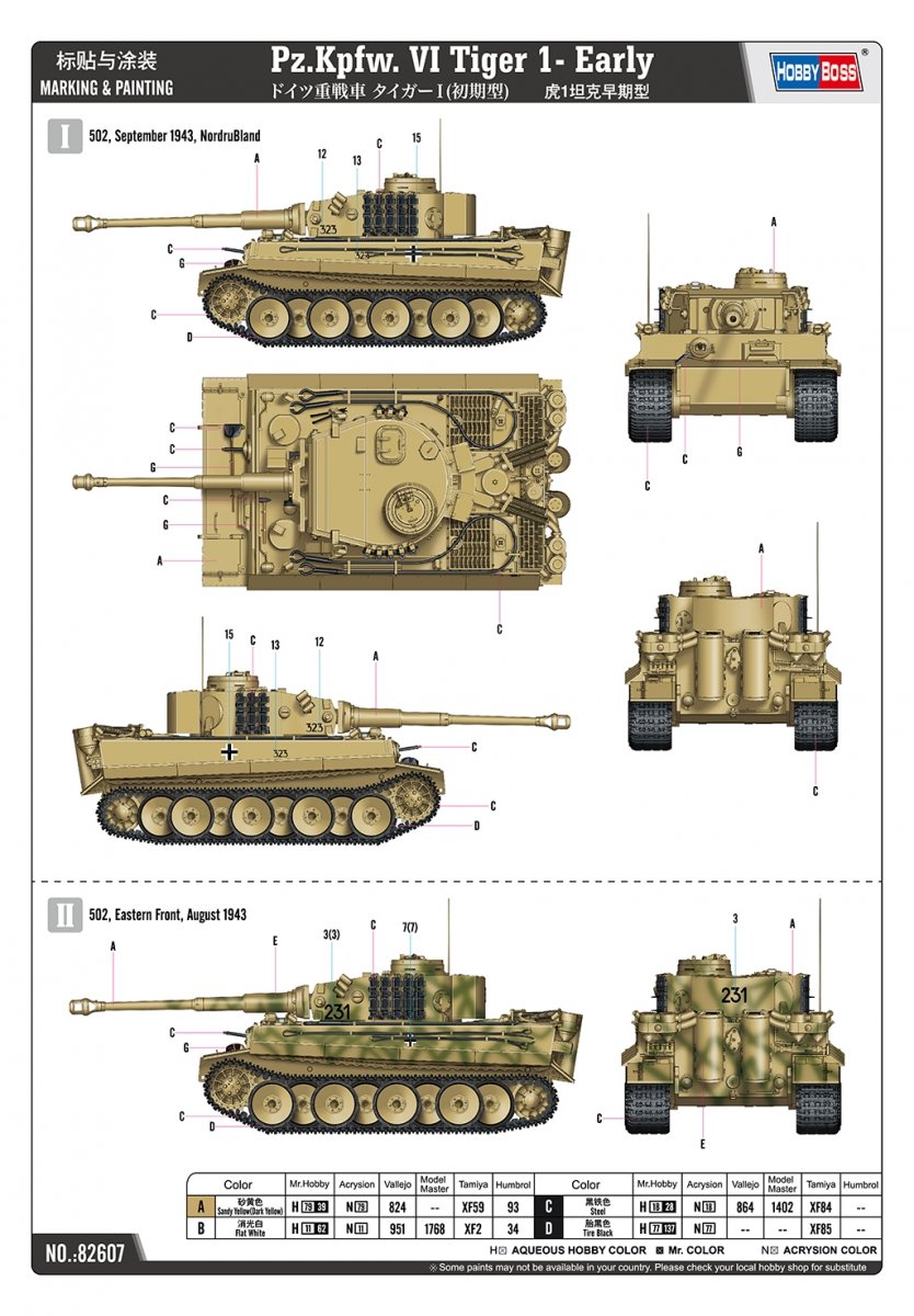 Hobby Boss 82607 Pz.Kpfw. VI Tiger 1 Early 1/16 – immagine 3