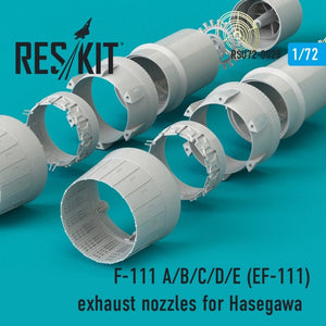 RESKIT RSU72-0028 Buses d&amp;#39;échappement F-111 A/B/C/D/E (EF-111) pour maquette Hasegawa au 1/72