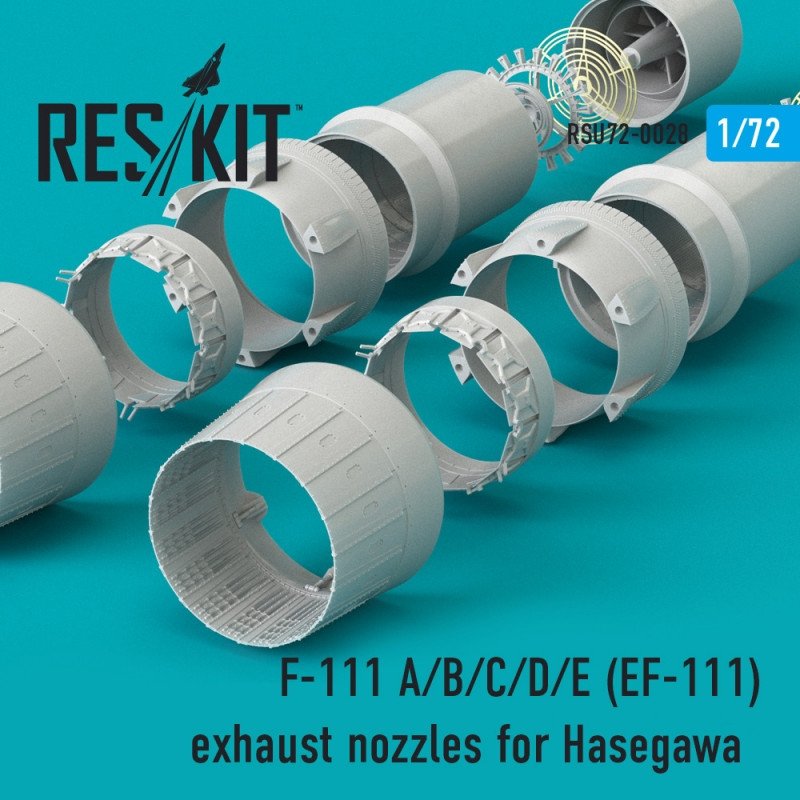RESKIT RSU72-0028 Buses d&amp;#39;échappement F-111 A/B/C/D/E (EF-111) pour maquette Hasegawa au 1/72