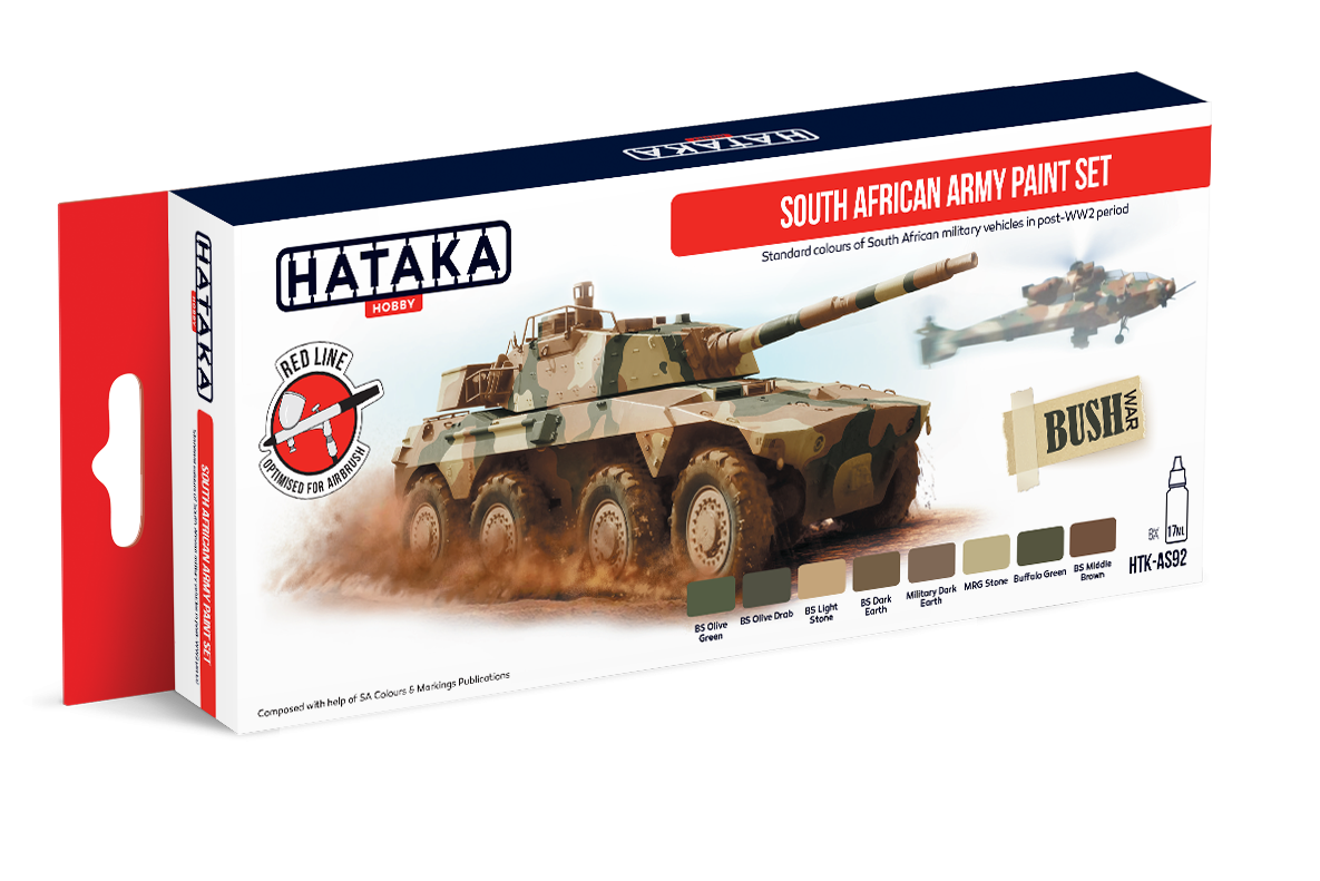 Kit de peinture Hataka HTK-AS92 pour l'armée sud-africaine (8 x 17 ml)