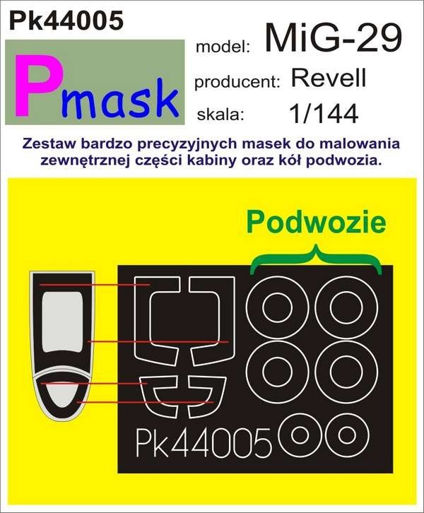 Masque P PK44005 MIG-29 (REVELL) (1/144)