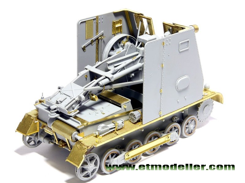 ET Modèle E35-007 WWII Allemand Pz.Kpfw.I Ausf.B 15cm &amp;quot;BISON&amp;quot; (Pour DRAGON 6259) (1/35) – imagen 7