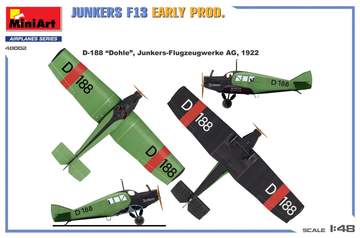 MiniArt 48002 JUNKERS F13. PREMIÈRE PRODUCTION 1/48 – immagine 24