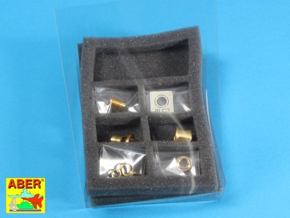 Aber 16L-09 Frein de bouche tardif pour le canon utilisé sur la version tardive du char Tiger I, Tiger II (tourelle Henschel) / Frein de bouche tardif utilisé sur le canon allemand de 8,8 cm des Tiger I et Tiger II (tourelle Henschel) à l&amp;#39;échelle 1/16 – image 16