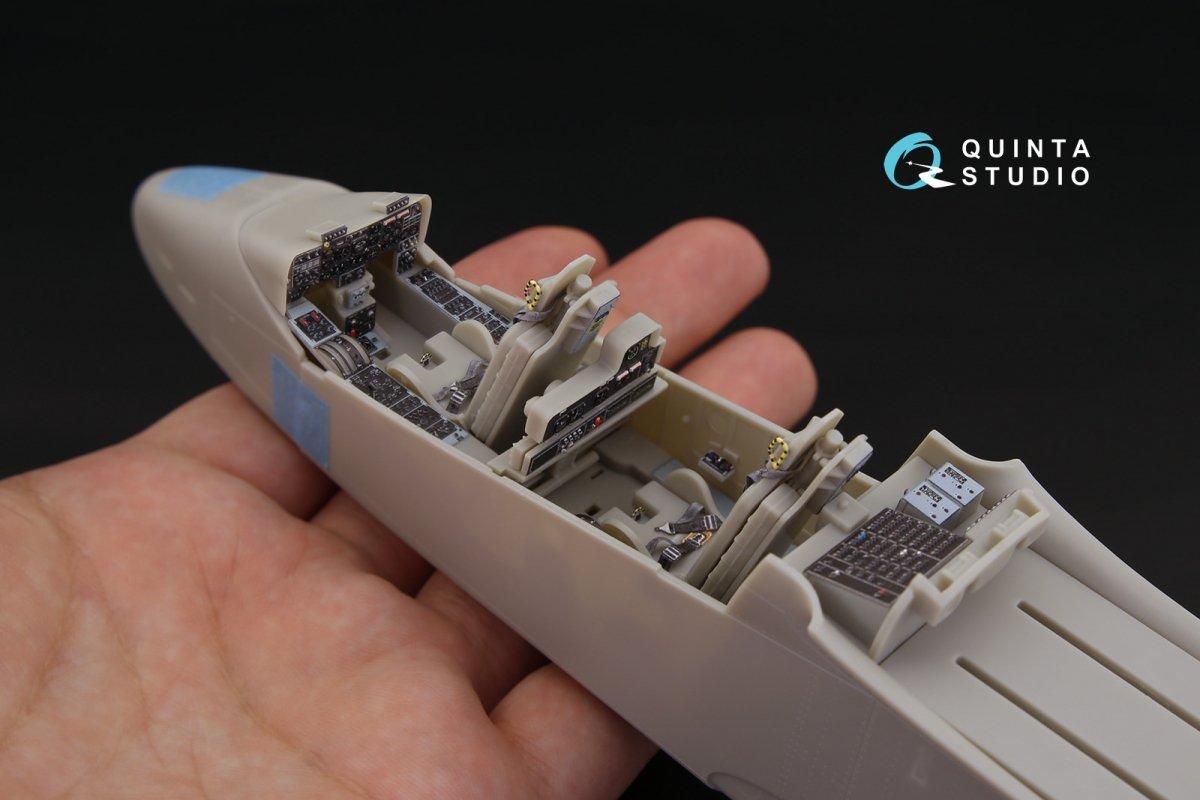 Intérieur imprimé en 3D et coloré sur papier décalcomanie pour le kit KittyHawk (référence Quinta Studio QD32077, version USAF) à l&amp;#39;échelle 1/32 – immagine 9