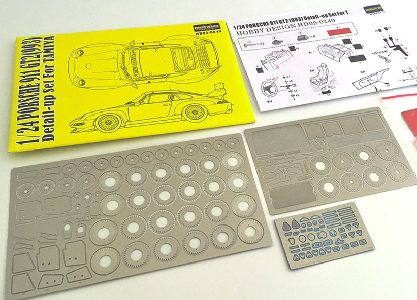 Kit de photodécoupe Hobby Design HD02-0240 pour Porsche 911 GT2 (993) Tamiya 1/24 – imagen 2