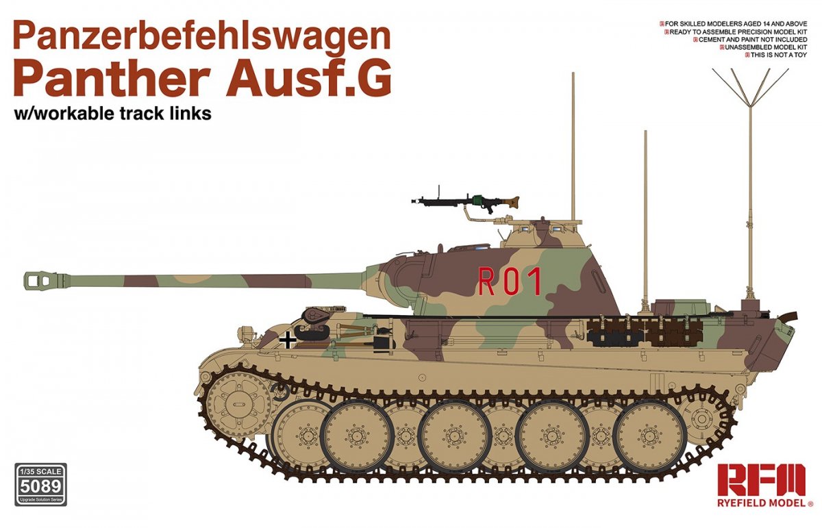 Rye Field modèle 5089 Panther Ausf.G Panzerbefehlswagen 1/35