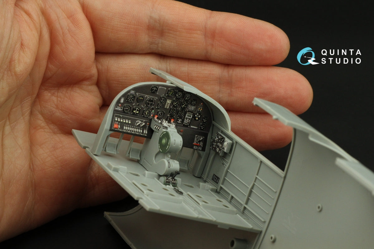 Quinta Studio QD32203 B-25J Mitchell Nez en verre, intérieur imprimé en 3D et coloré sur papier décalcomanie (HK models) 1/32 – image 8
