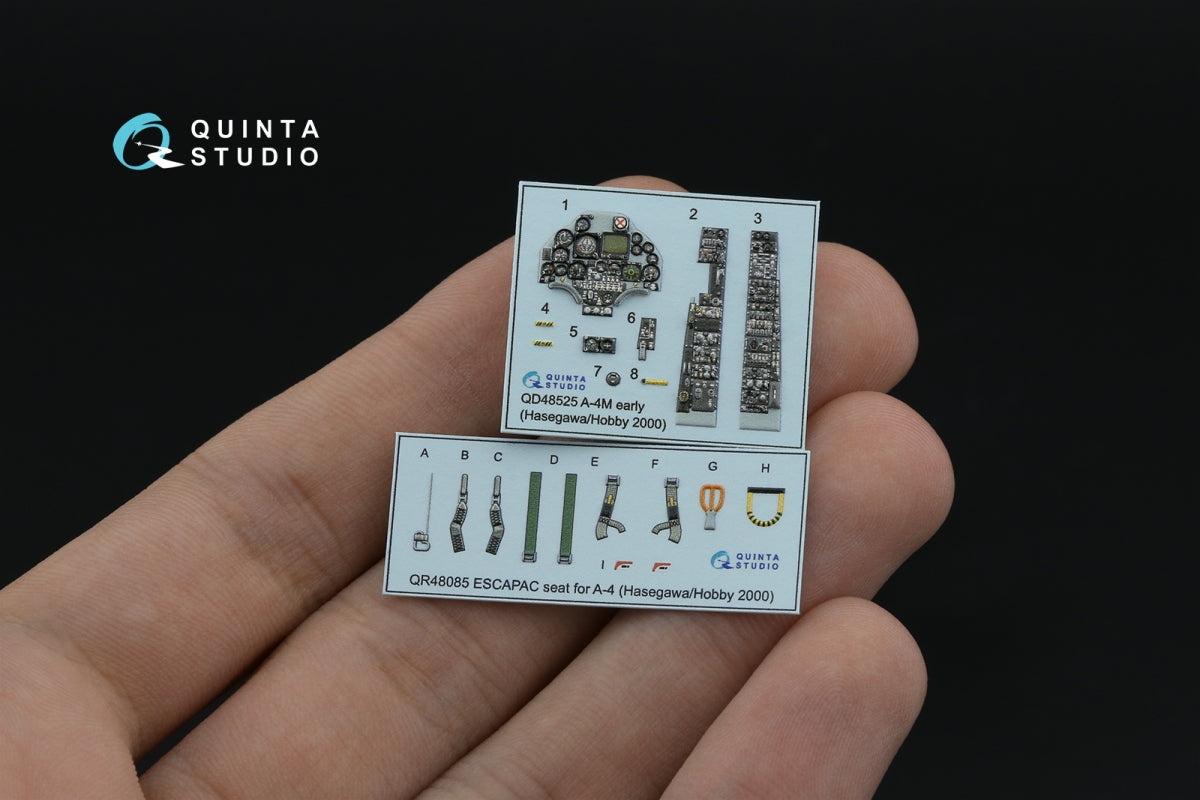 Intérieur imprimé en 3D et coloré sur papier décalcomanie Quinta Studio QD48525 A-4M (première génération) (Hasegawa/Hobby2000) 1/48 – immagine 3