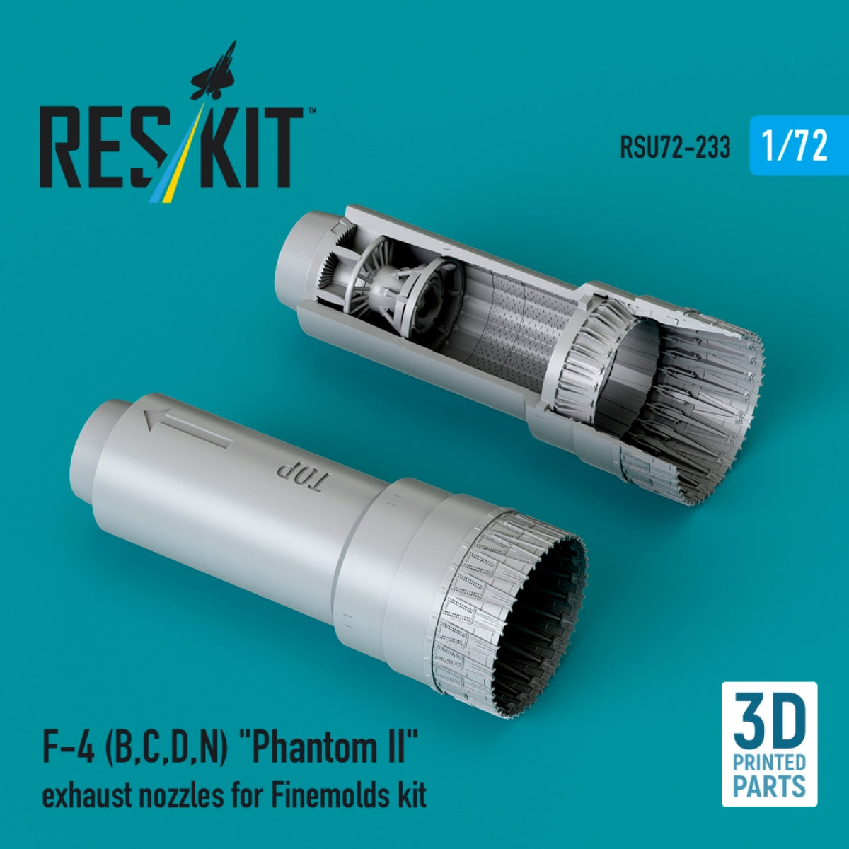 RESKIT RSU72-0233 F-4 (B, C, D, N) « Phantom II » tuyères d&amp;#39;échappement pour maquette Finemolds (impression 3D) 1/72