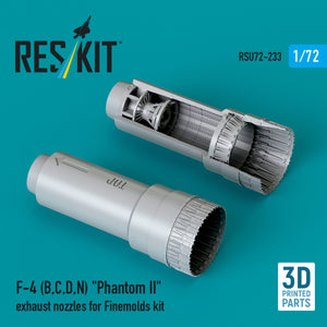RESKIT RSU72-0233 F-4 (B, C, D, N) « Phantom II » tuyères d&amp;#39;échappement pour maquette Finemolds (impression 3D) 1/72