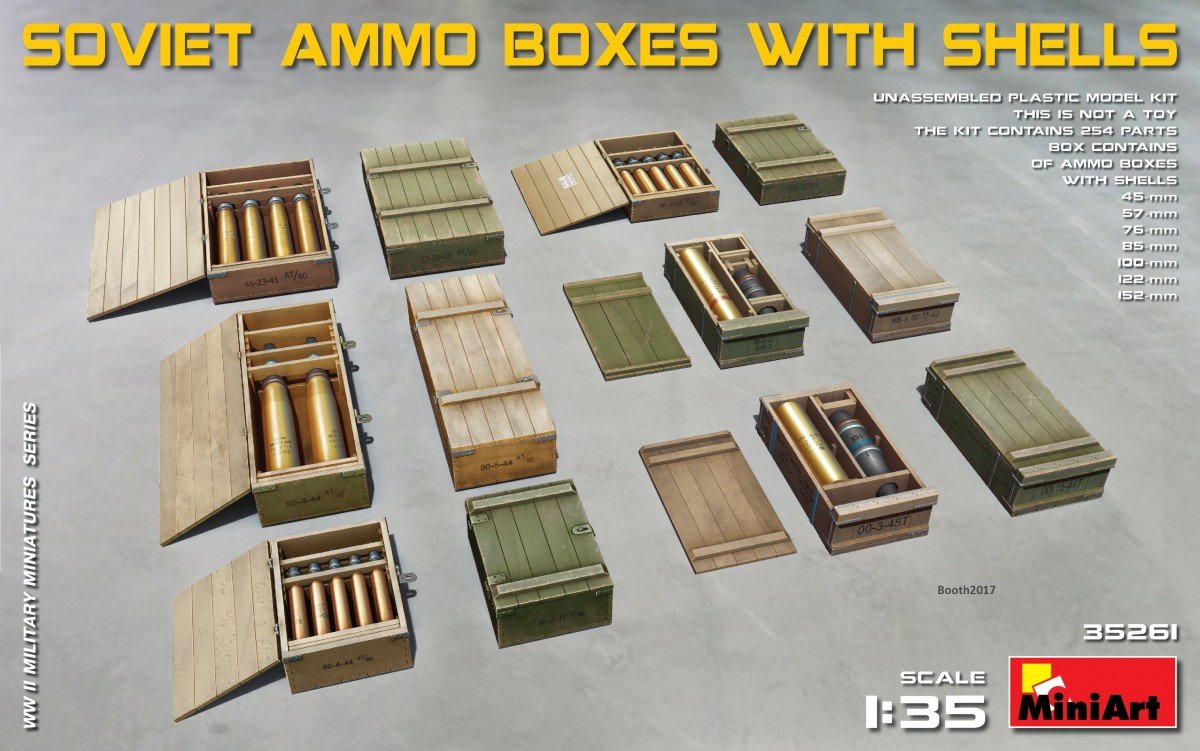 MiniArt 35261 BOÎTES DE MUNITIONS SOVIÉTIQUES AVEC OBLIGATIONS (1/35)