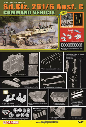 Dragon 6442 Sd.Kfz.251/6 Ausf.C Véhicule de commandement 1/35