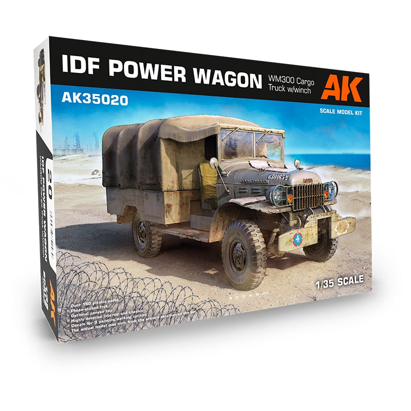 AK Interactive AK35020 IDF POWER WAGON WM300 CAMION DE TRANSPORT AVEC TREUIL 1/35