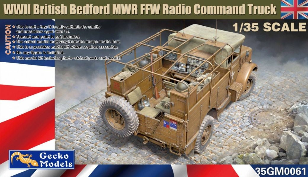 Maquette Gecko Models 35GM0061 Camion de commandement radio Bedford MWR FFW britannique de la Seconde Guerre mondiale, échelle 1/35