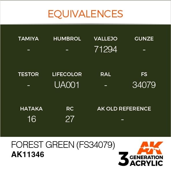 AK Interactive AK11346 Vert forêt (FS34079) 17 ml  – immagine 3