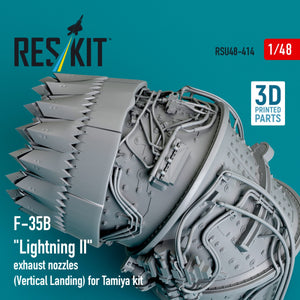 RESKIT RSU48-0414 Tuyères d&amp;#39;échappement F-35B « Lightning II » (atterrissage vertical) pour maquette Tamiya (impression 3D) 1/48  – image 3