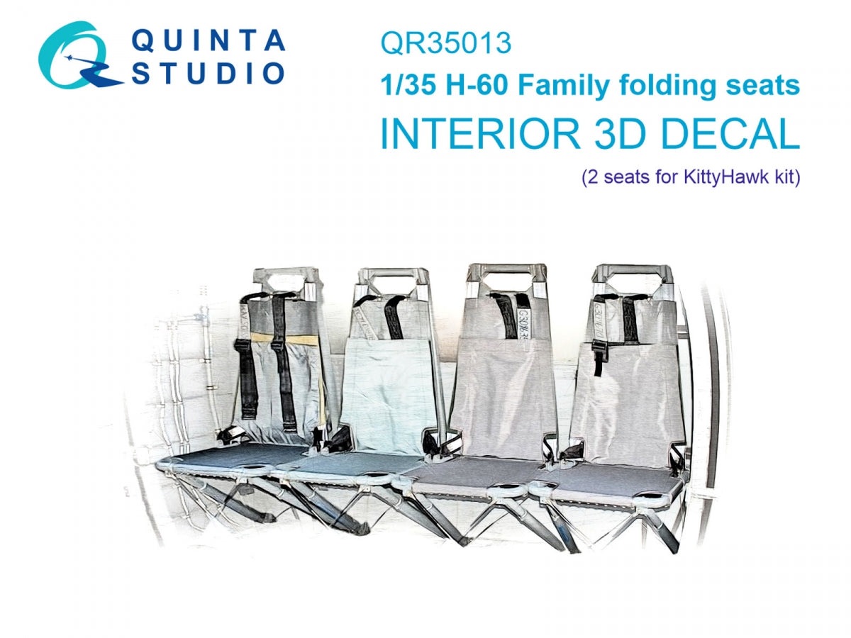 Quinta Studio QR35013 H-60 ​​Sièges pliants familiaux (KittyHawk), 2 pièces 1/35
