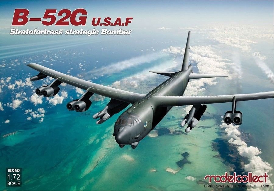 Maquette Modelcollect UA72202 B-52G Stratofortress, bombardier stratégique de l&amp;#39;USAF, échelle 1/72