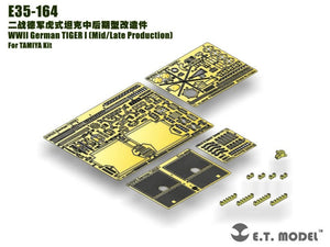 ET Model E35-164 WWII German TIGER I (Mid/Late Production) (Pour kit TAMIYA) (1/35)
