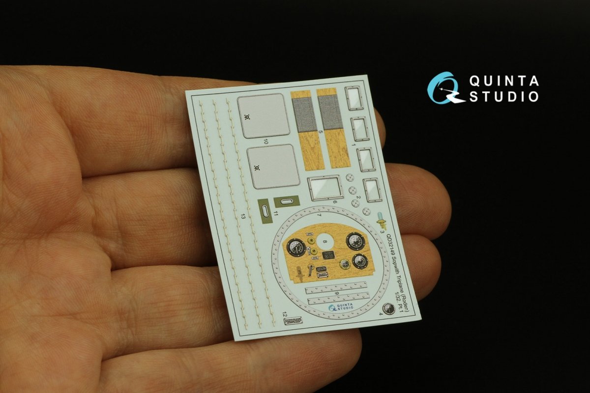 Intérieur imprimé en 3D et coloré pour Sopwith Triplane (Roden) de Quinta Studio QD32149, échelle 1/32 – immagine 3