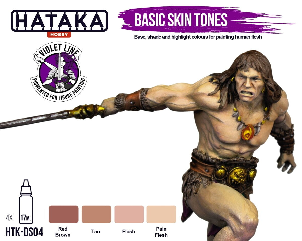 Coffret Hataka HTK-DS04 Teintes de peau basiques 4 x 17 ml