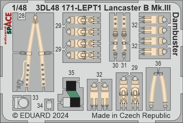 Maquette Eduard 3DL48171 Lancaster B Mk. III Dambuster SPACE HONG KONG MODELS 1/48 – immagine 4