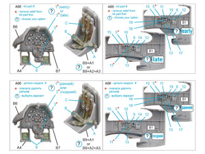 Intérieur imprimé en 3D et coloré sur papier décalcomanie pour P-51B/P-51C Mustang (Arma Hobby) - Quinta Studio QD72219, échelle 1/72 – Bild 2