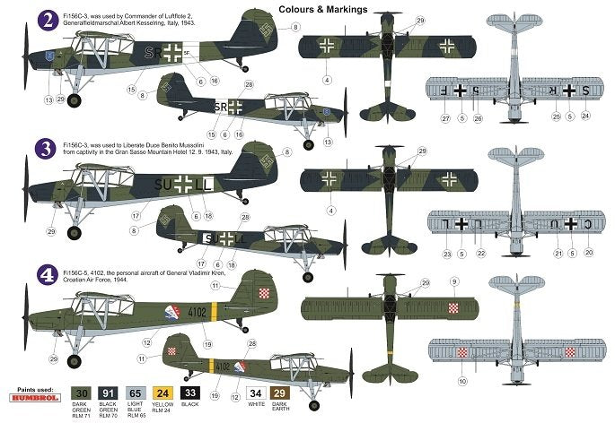 Maquette AZ7638 Fieseler Fi-156C Storch « Commander/VIP Service » 1/72 – image 2