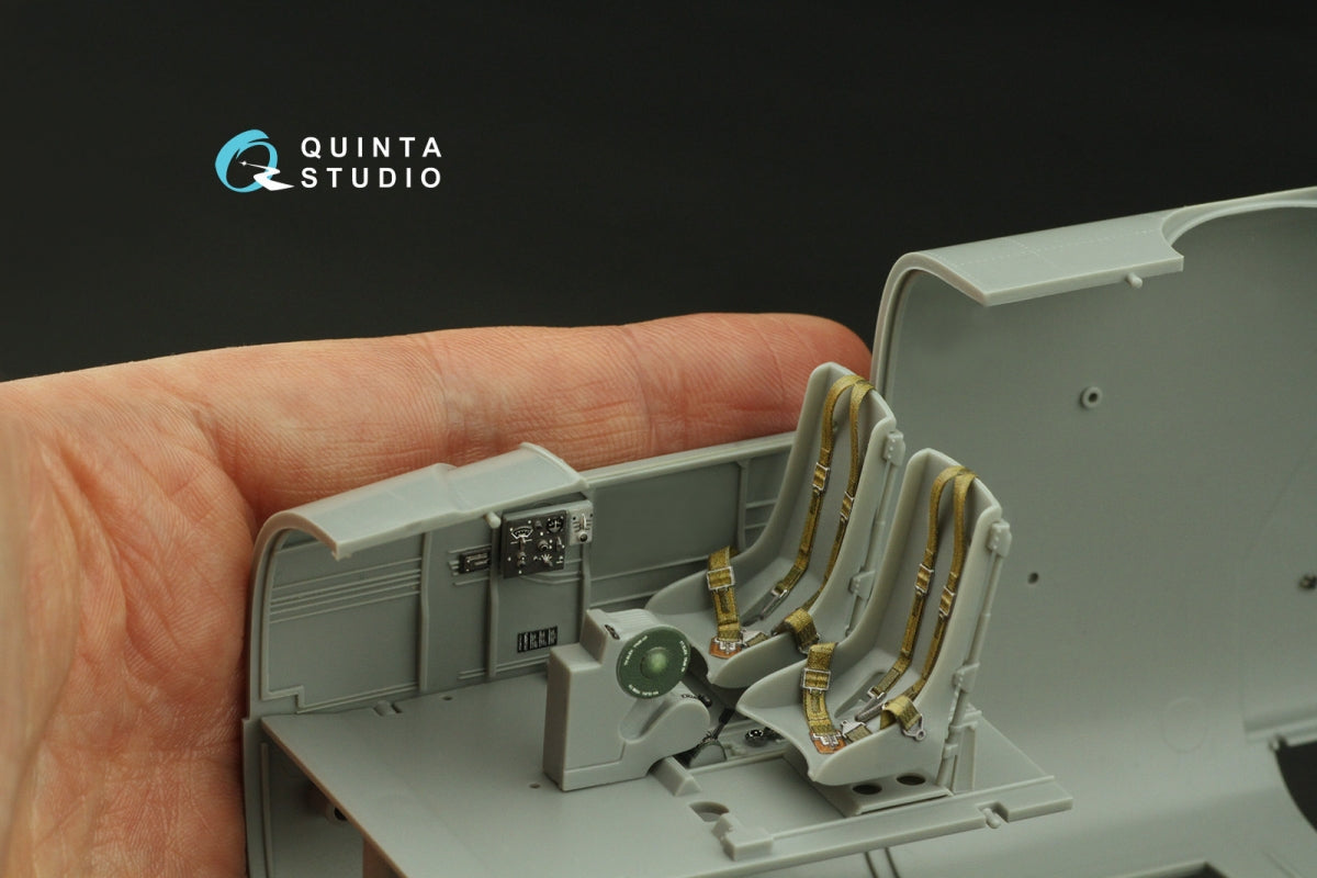 Quinta Studio QD32203 B-25J Mitchell Nez en verre, intérieur imprimé en 3D et coloré sur papier décalcomanie (HK models) 1/32 – image 6