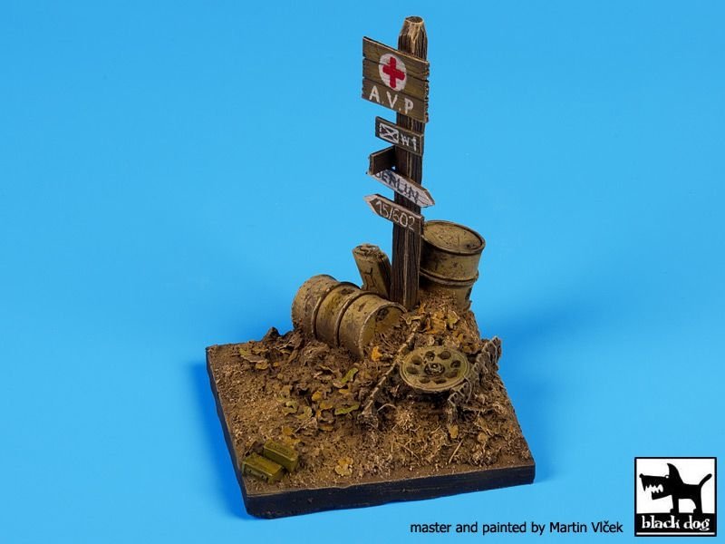 Socle de panneaux de signalisation Black Dog D35042 au 1/35 – Bild 3