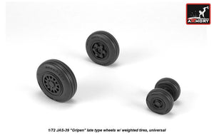 Armory Models AW72504 JAS-39 Gripen wheels w/ weighted tires, late 1/72