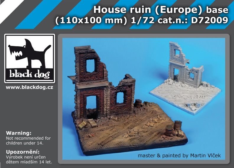 Black Dog D72009 Ruines de maison Europe socle 1/72