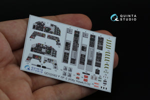 Intérieur coloré imprimé en 3D sur papier décalcomanie (KittyHawk) Quinta Studio QD32082 F-5F-2 1/32 – immagine 3