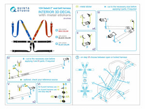 Quinta Studio QR+24003 Harnais de sécurité Sabelt 2 pouces, noir (avec boucles métalliques) (tous les kits) 1/24 – imagen 12