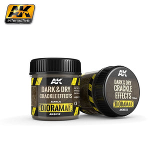 AK Interactive AK8032 Effets craquelés Dark &amp;amp; ​​Dry 100 ml